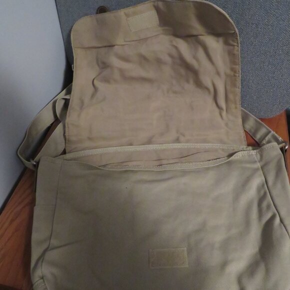 Mail Bag Tan with Adjustable Strap (Approx12x10 - Velcro Closure - Picture 6 of 8
